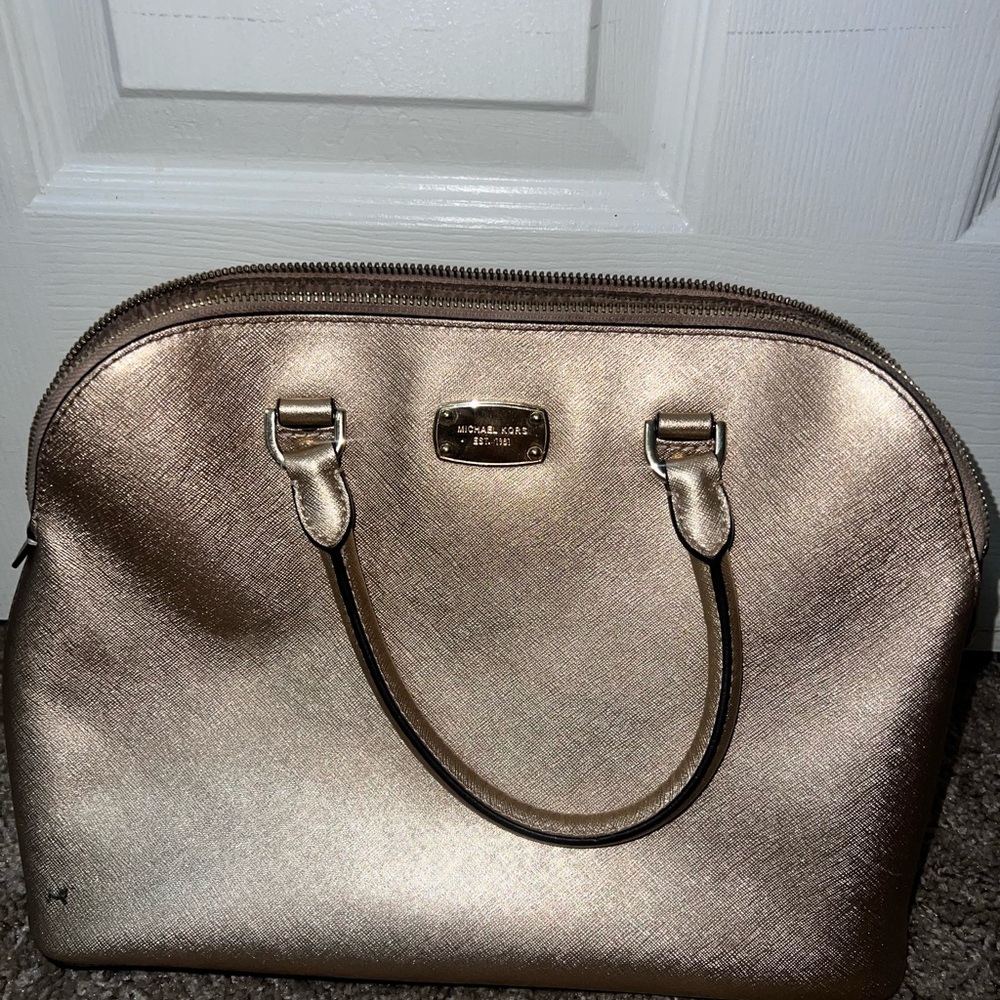 Michael Kors Metallic Gold Satchel